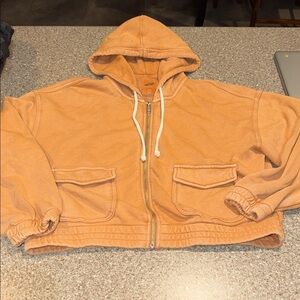 Awrie flowy cropped oversized hoodie